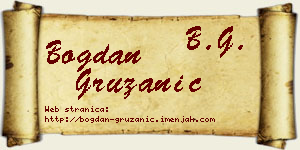 Bogdan Gružanić vizit kartica